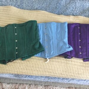 100% cotton twill underbust corset